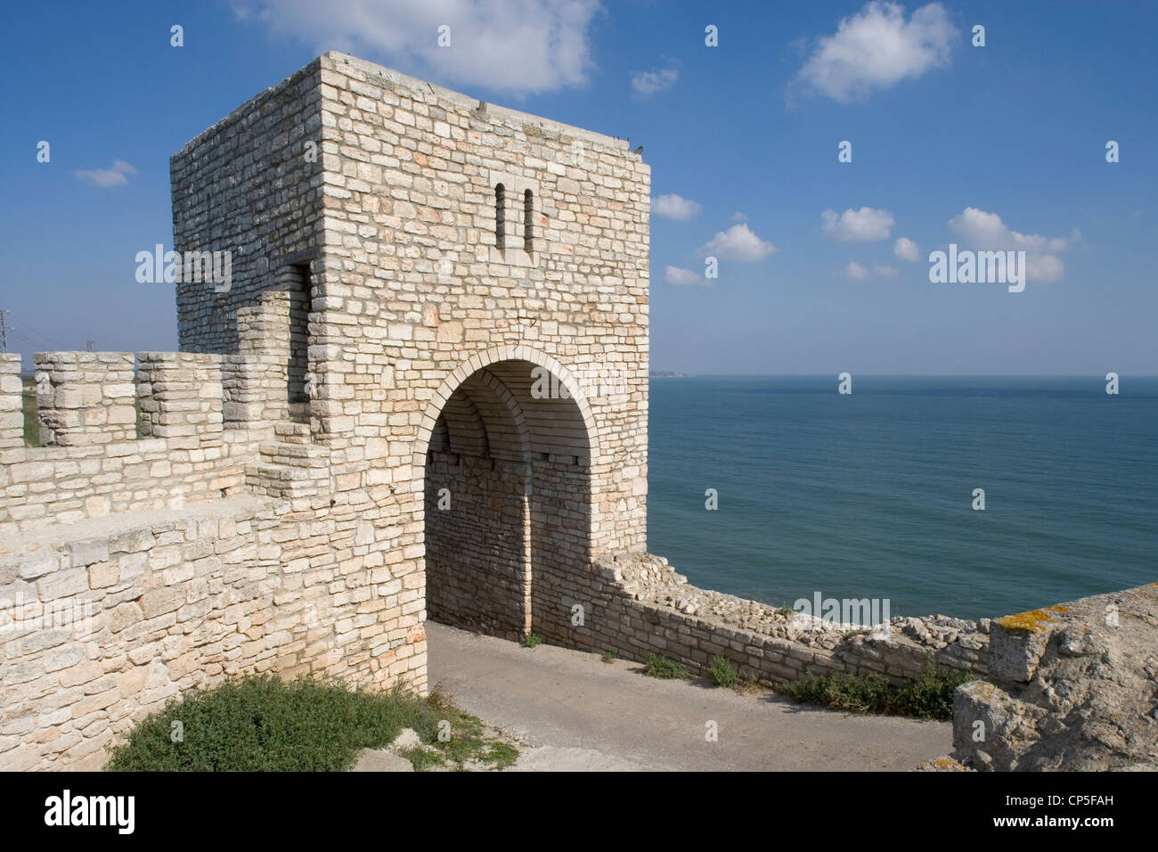 Bulgarien - Schwarzes Meer - Kap Kaliakra (Nein Kaliakra). Befestigte Stockfoto