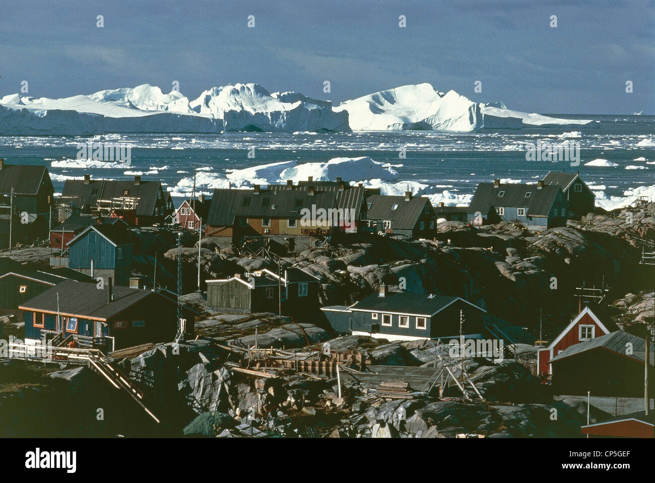 Grönland - Upernavik - Häuser der Fischer. Stockfoto
