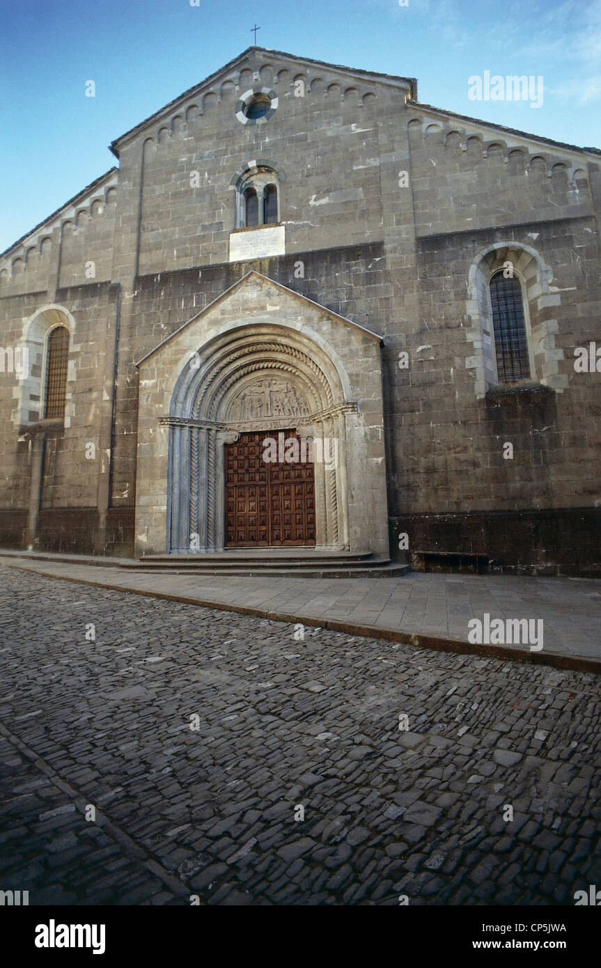 Emilia Romagna - Berceto (Pr). Duomo di San Moderanno entlang der Via Francigena oder via Romea. Stockfoto