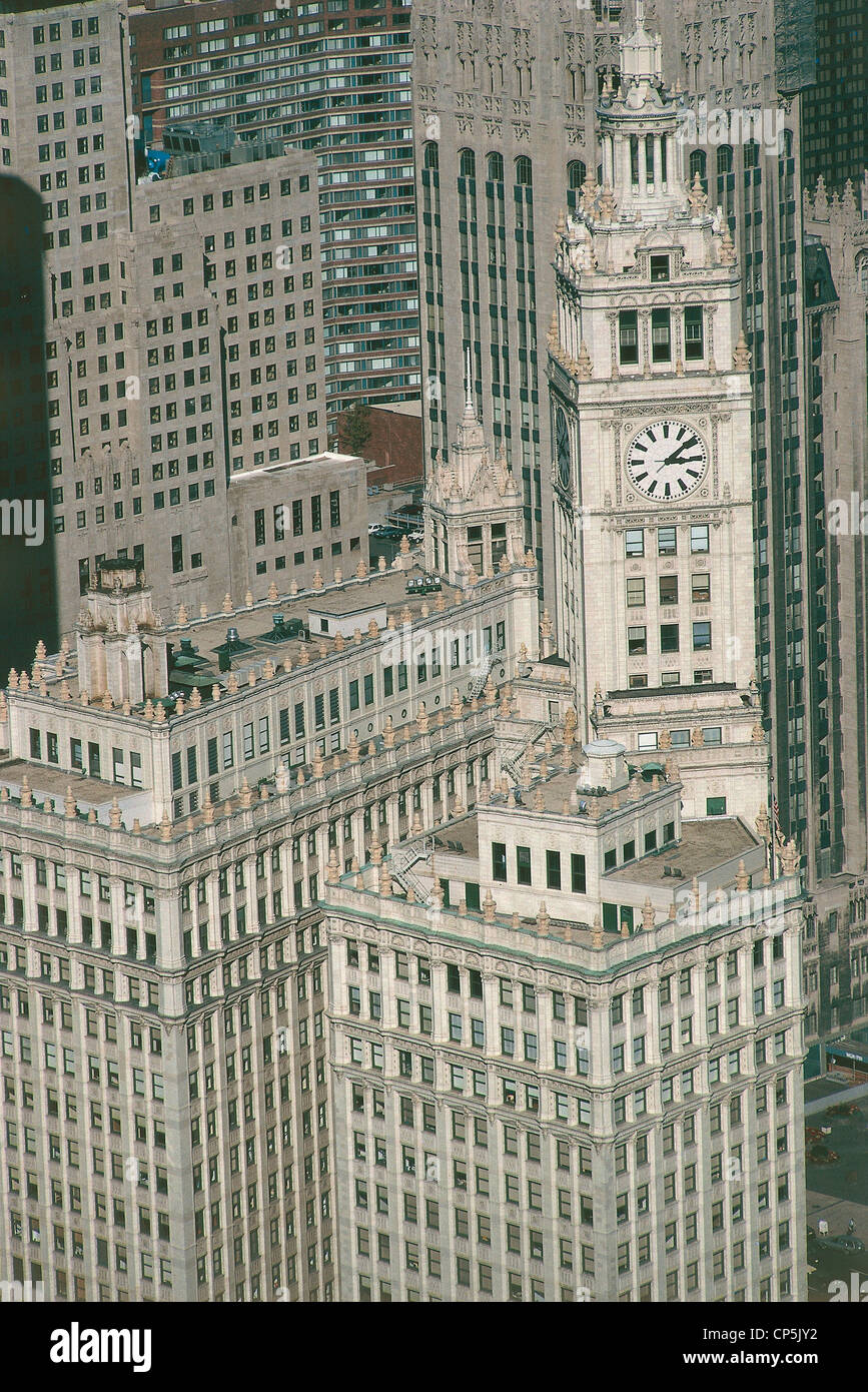 Vereinigte Staaten von Amerika - Illinois - Chicago. Die Innenstadt von Leo Burnett Gebäude. Stockfoto