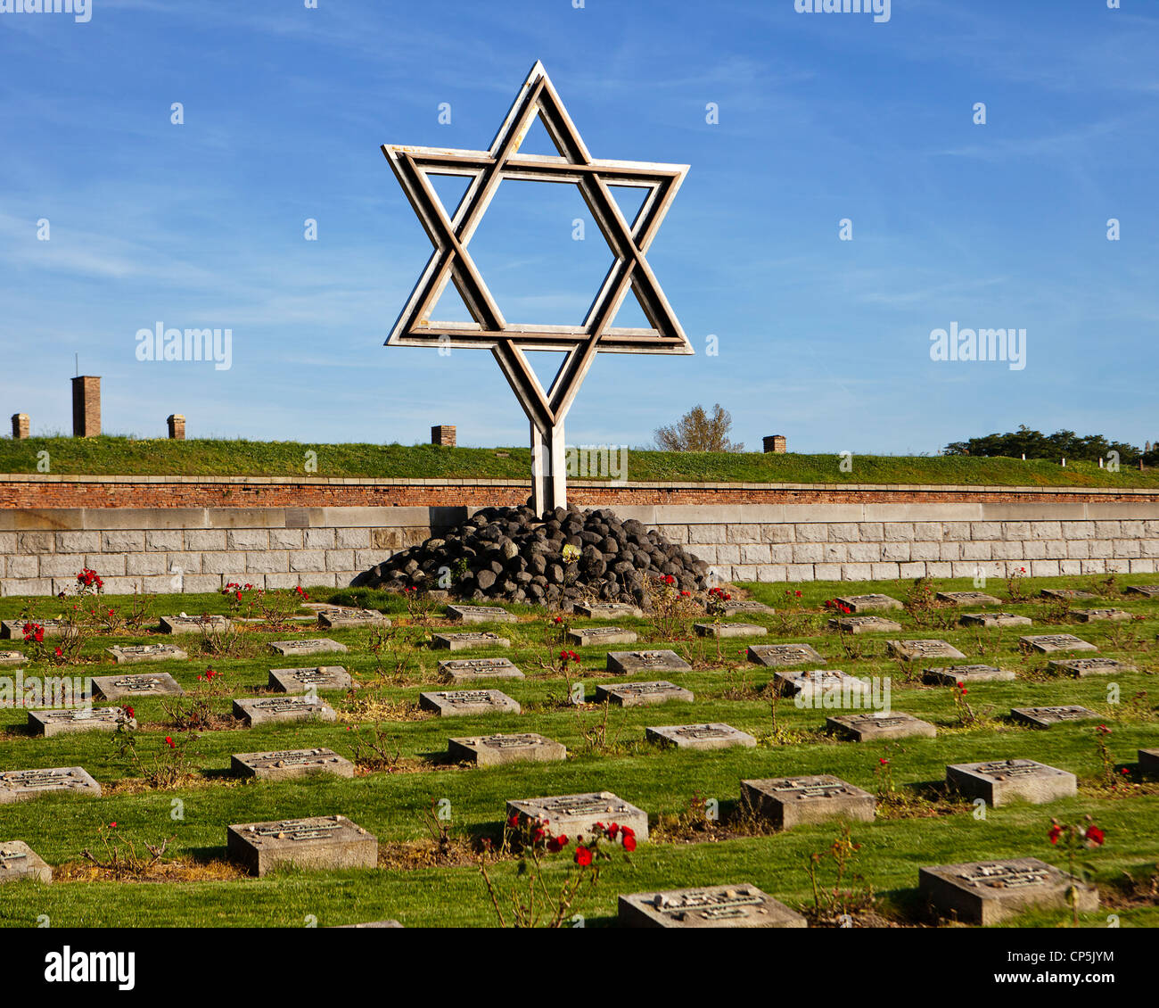 Davidstern Memorial Stockfoto