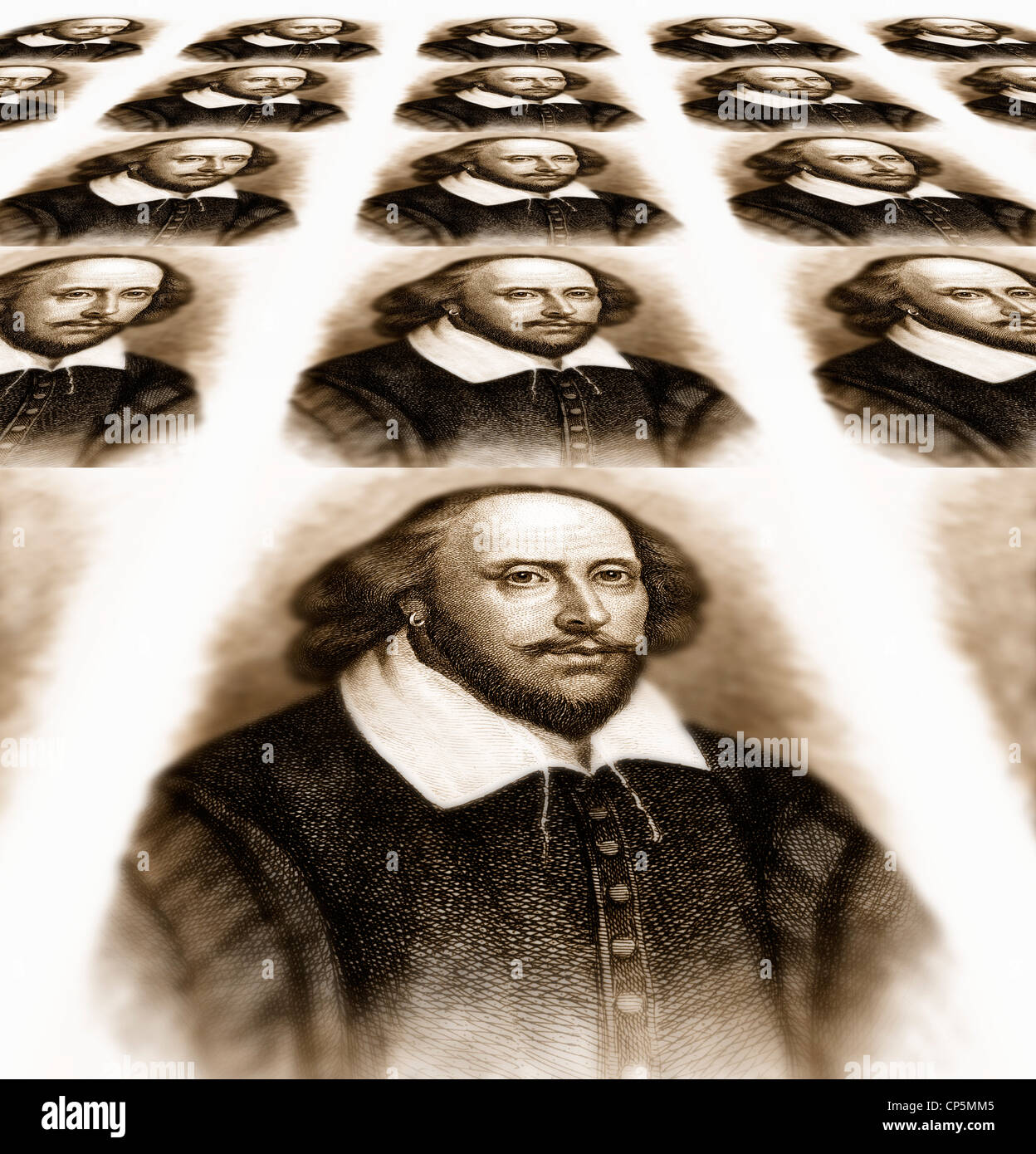 William Shakespeare, 1564-1616, ein englischer Dramatiker, Dichter und Schauspieler Stockfoto