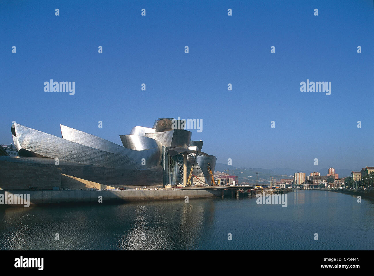 Spanien - Baskenland - Bilbao (Bilbo). Das Guggenheim Museum of Modern Art (Architekt Frank Gehry, 1998). Stockfoto