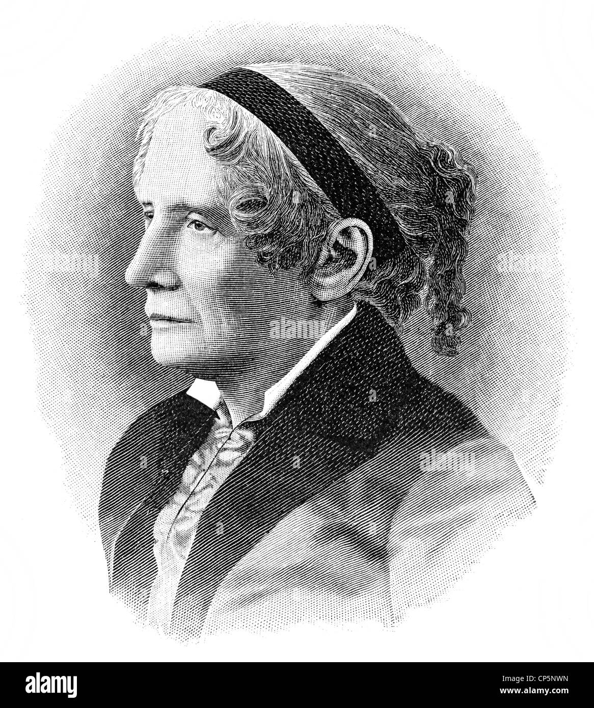 Harriet Beecher Stowe, 1811-1896, ein amerikanischer Schriftsteller, Autor von Onkel Toms Hütte Stockfoto