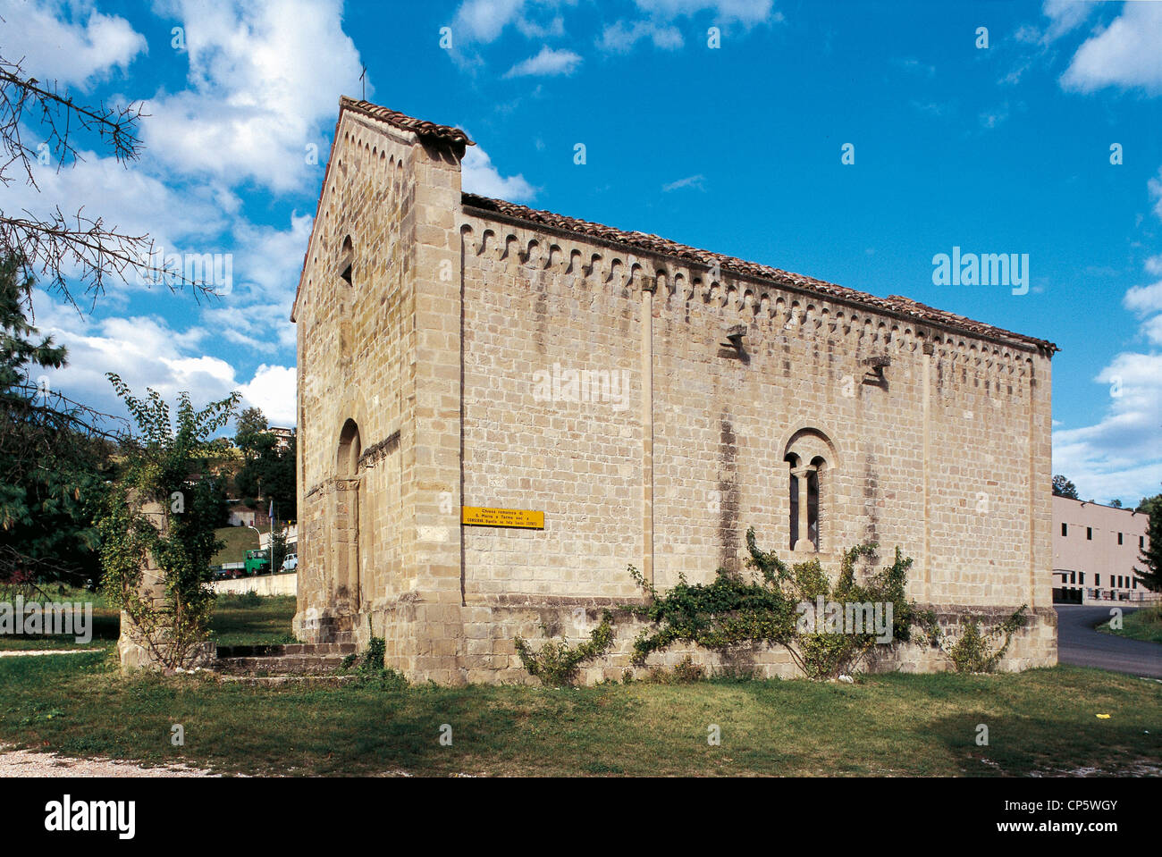 Marken der gemeinsamen Bereich Kirche von Santa Maria A Terme Stockfoto