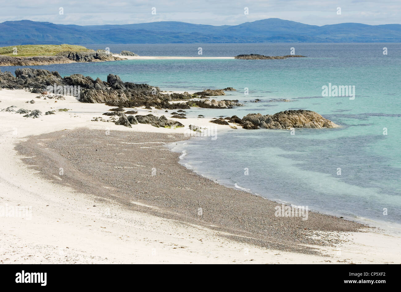 Der Strand am Nordende der Insel Iona, Argyll, Schottland. Stockfoto