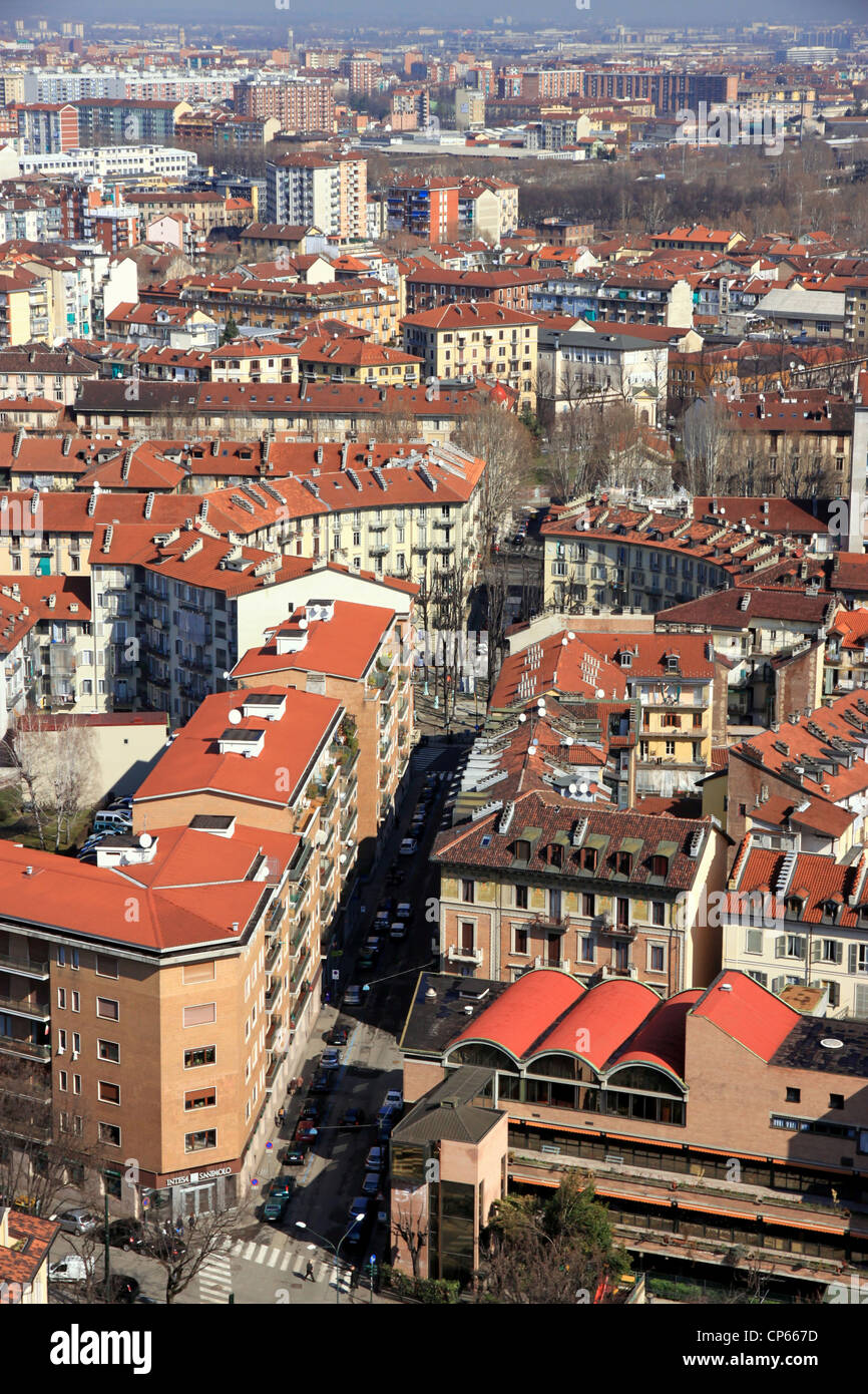 Eine Ansicht von Turin, Italien, von der Mole Antonelliana Stockfoto