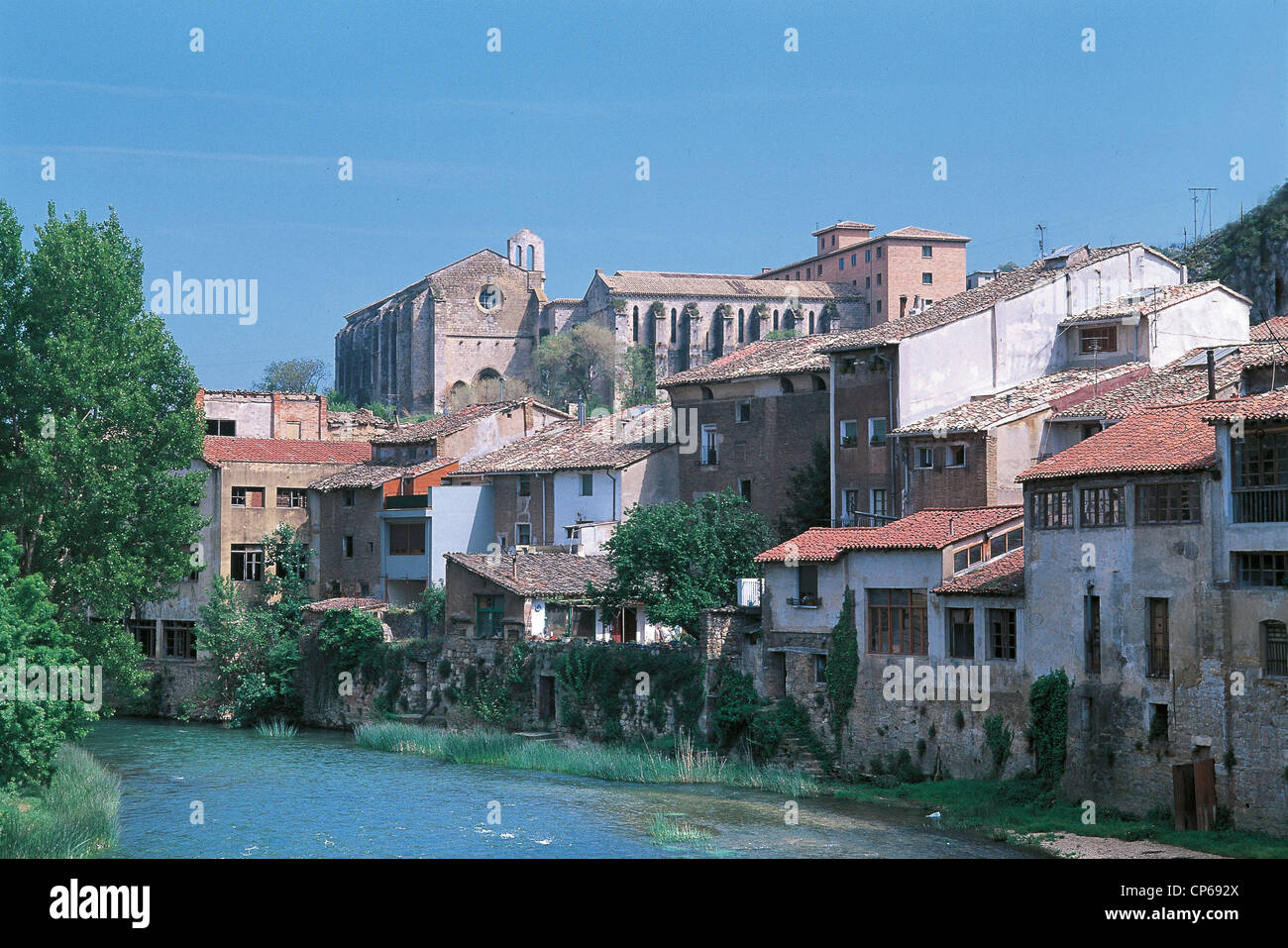 Spanien - Navarra - Estella, den Fluss Ega. Stockfoto