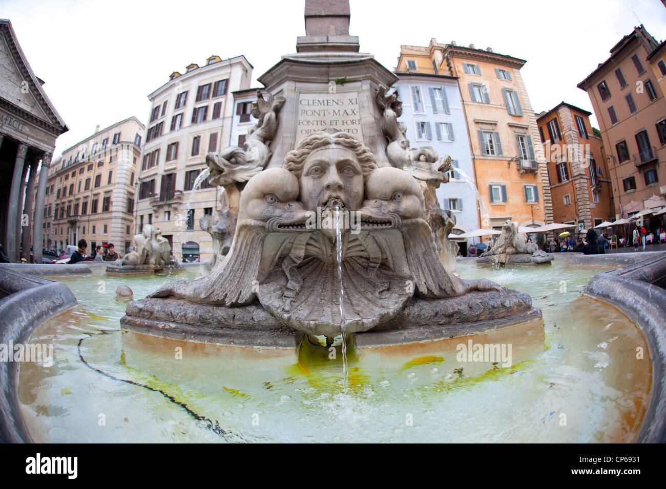 Brunnen del Pantheon, Rom. Stockfoto