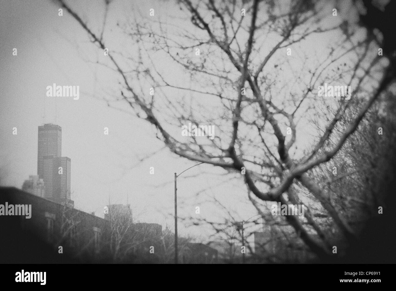 CHICAGO-SÜDSEITE-LOOP-WINTER Stockfoto