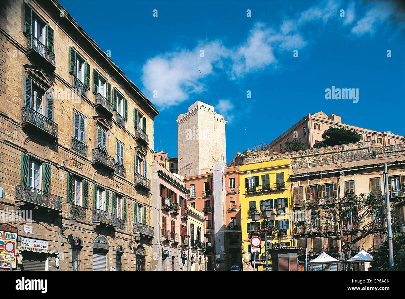 Sardinien - Cagliari, Piazza Yenne. Stockfoto