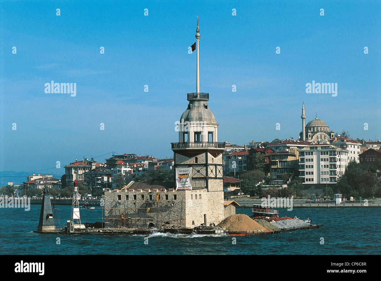 Türkei, Istanbul. Des Mädchens Turm oder Turm Leandro (1763) Stockfoto