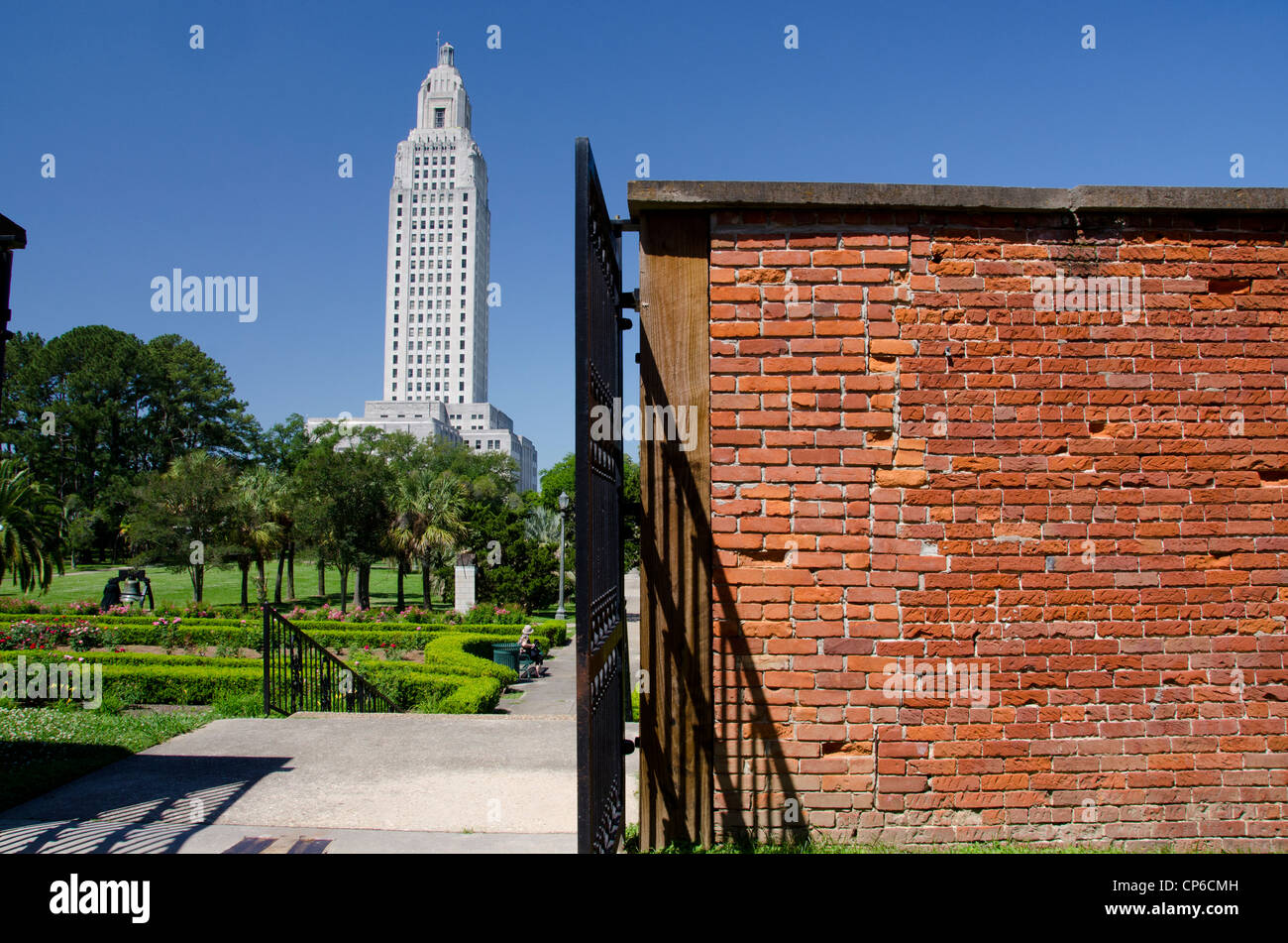 Louisiana in Baton Rouge Louisiana State Capitol Building. Das 34-stöckige Gebäude 'Neu' ist die höchste Hauptstadt. Stockfoto