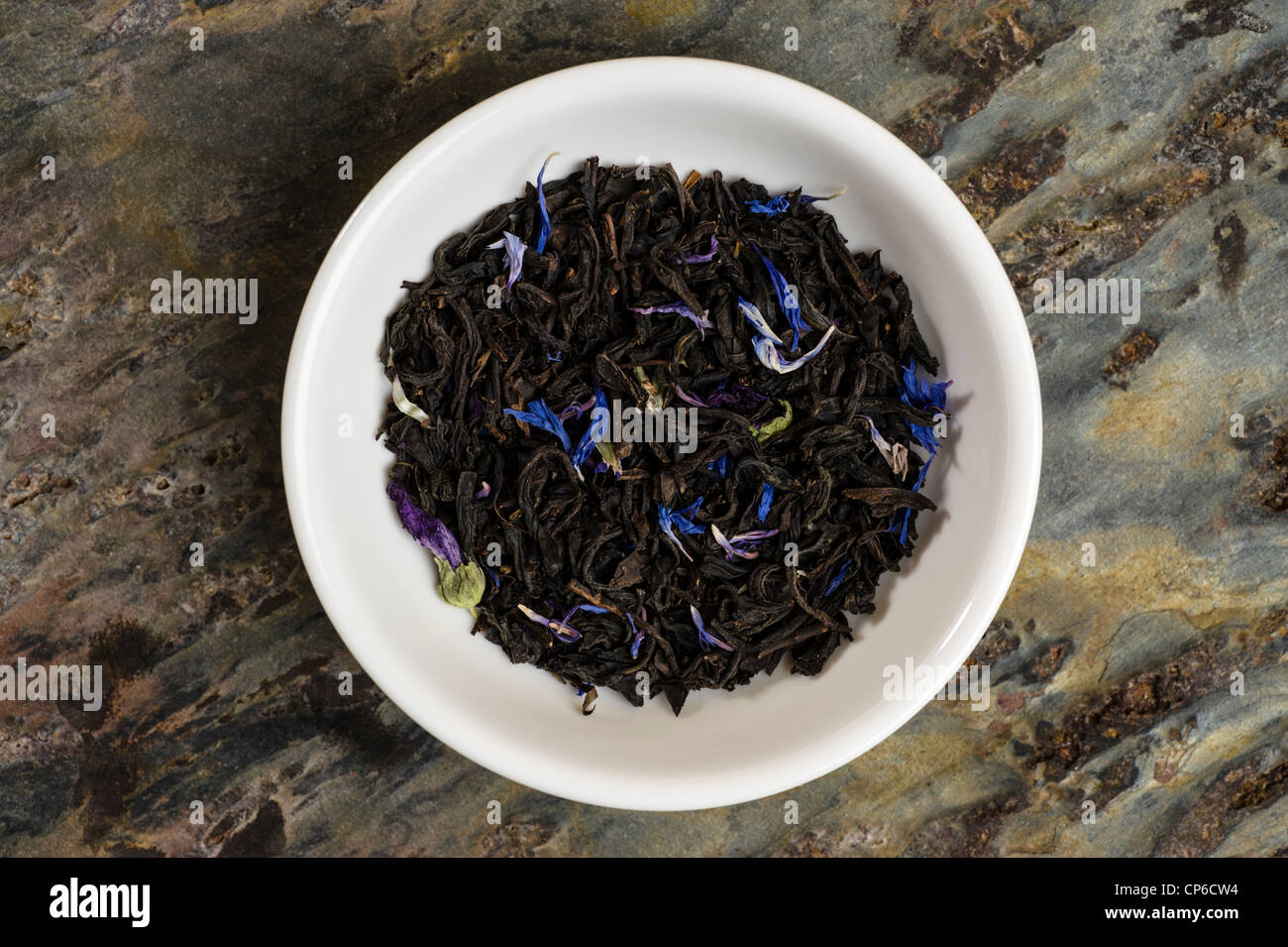 Blue Lady Earl Grey Tee Stockfoto