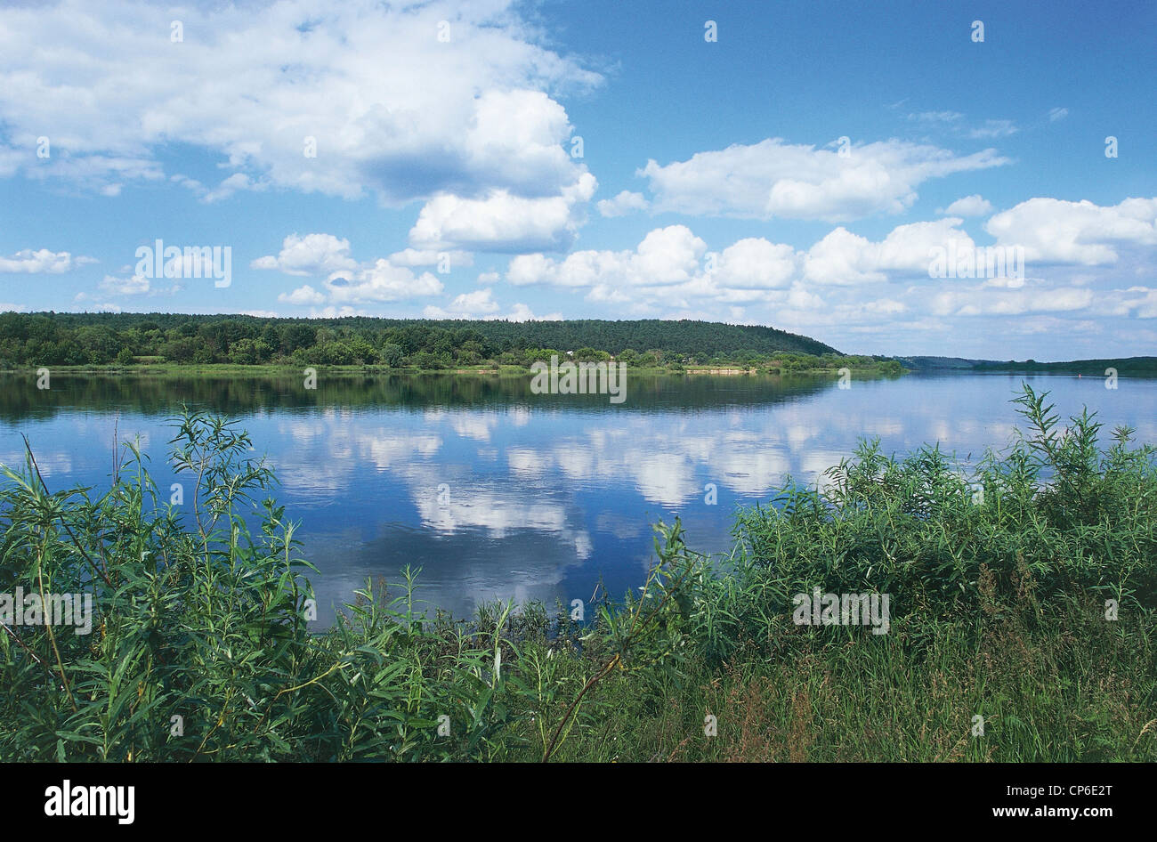 Zentralen Litauen - Memel in Zapyskis, in der Nähe von Kaunas. Stockfoto