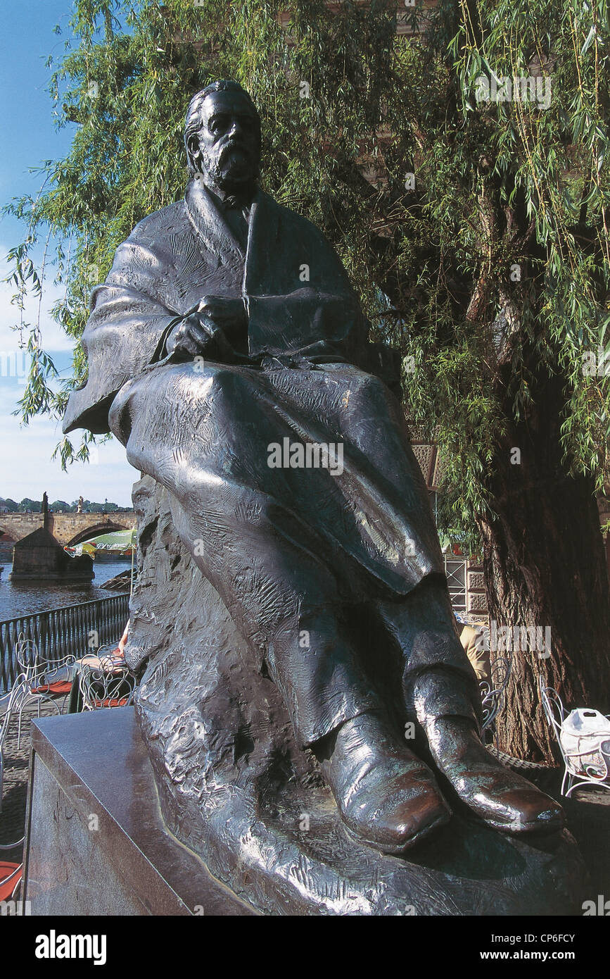 Tschechische Republik - Prag. Das Denkmal Bedrich Smetana. Stockfoto