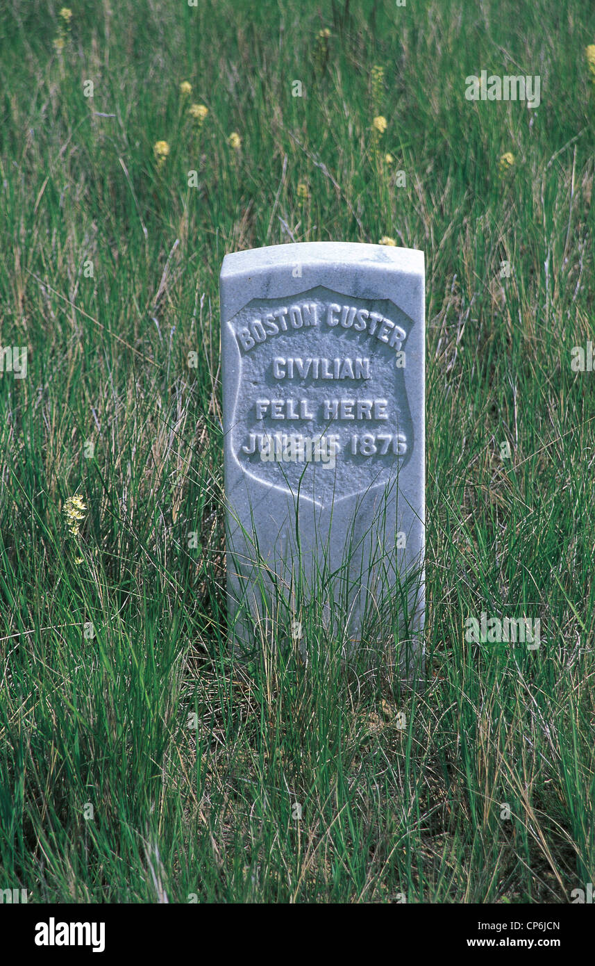 Vereinigte Staaten von Amerika - Montana - Little Big Horn Battlefield National Monument, eine Gedenkstätte zu gefallen Stockfoto