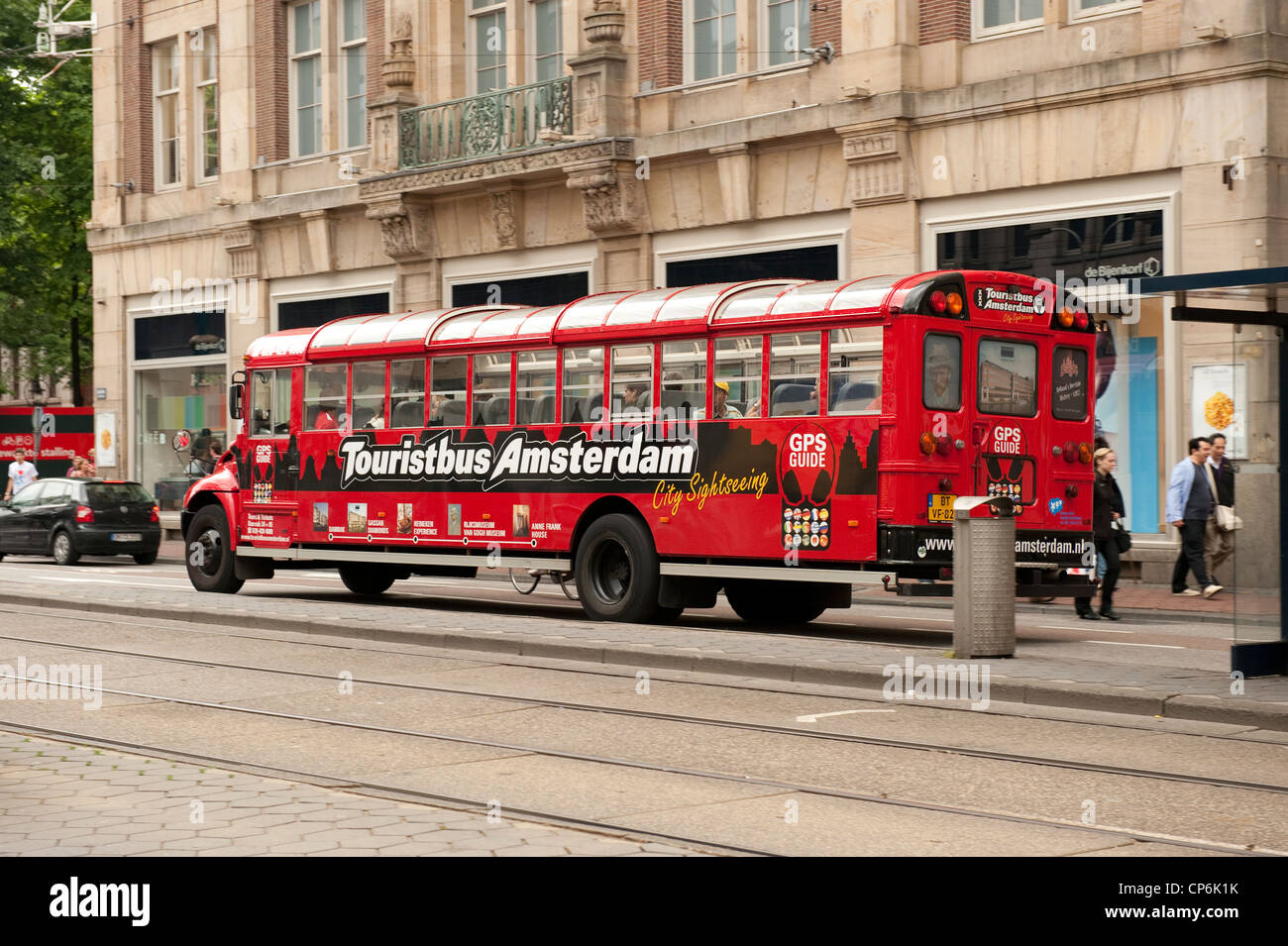 Tourist Bus Amsterdam Holland Niederlande Europa EU Stockfoto