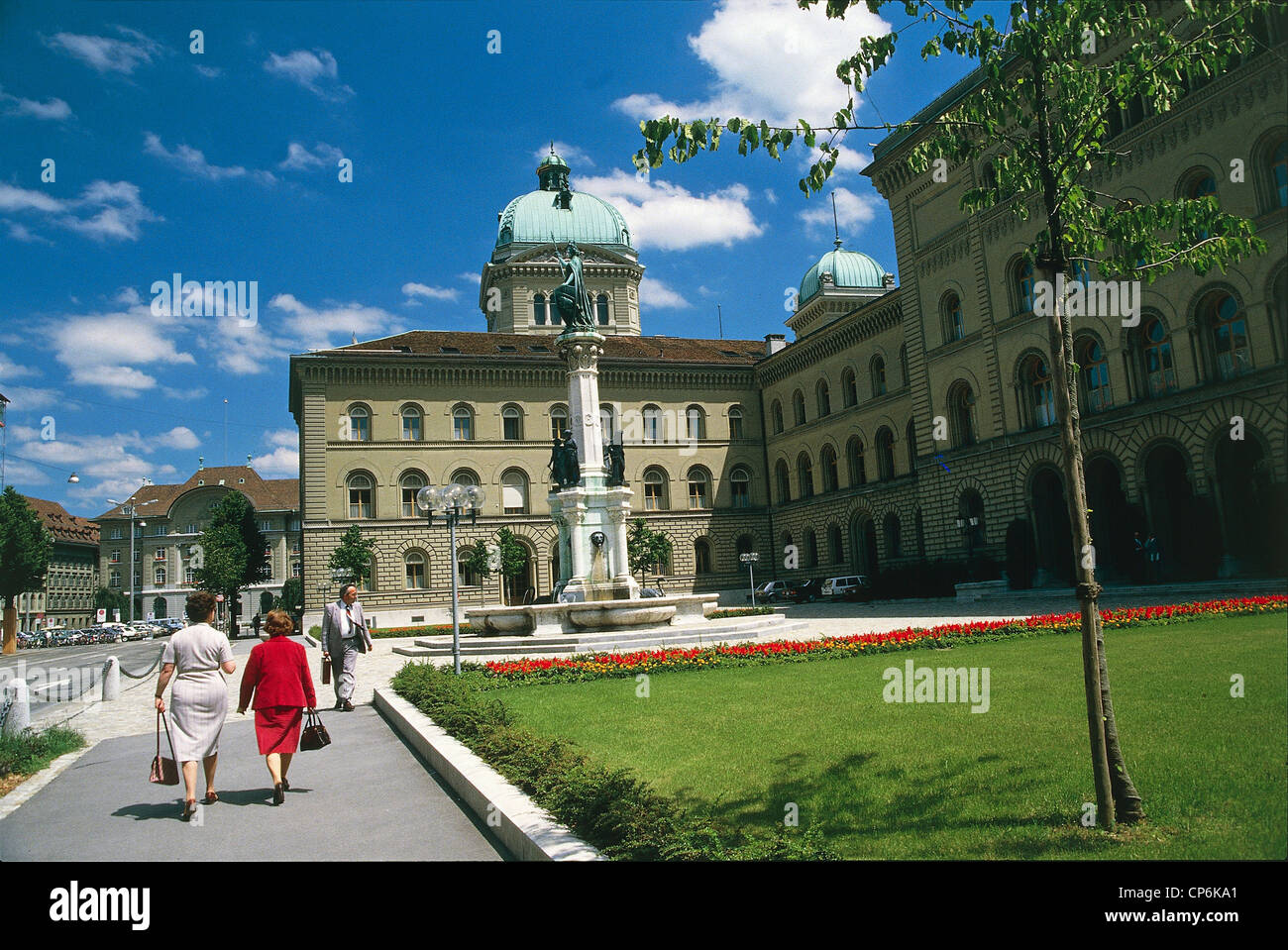 Schweiz - Kanton Bern - Bern (Bern), Bundeshauser der Sitz von Regierung und Parlament. Secolo XIX Stockfoto