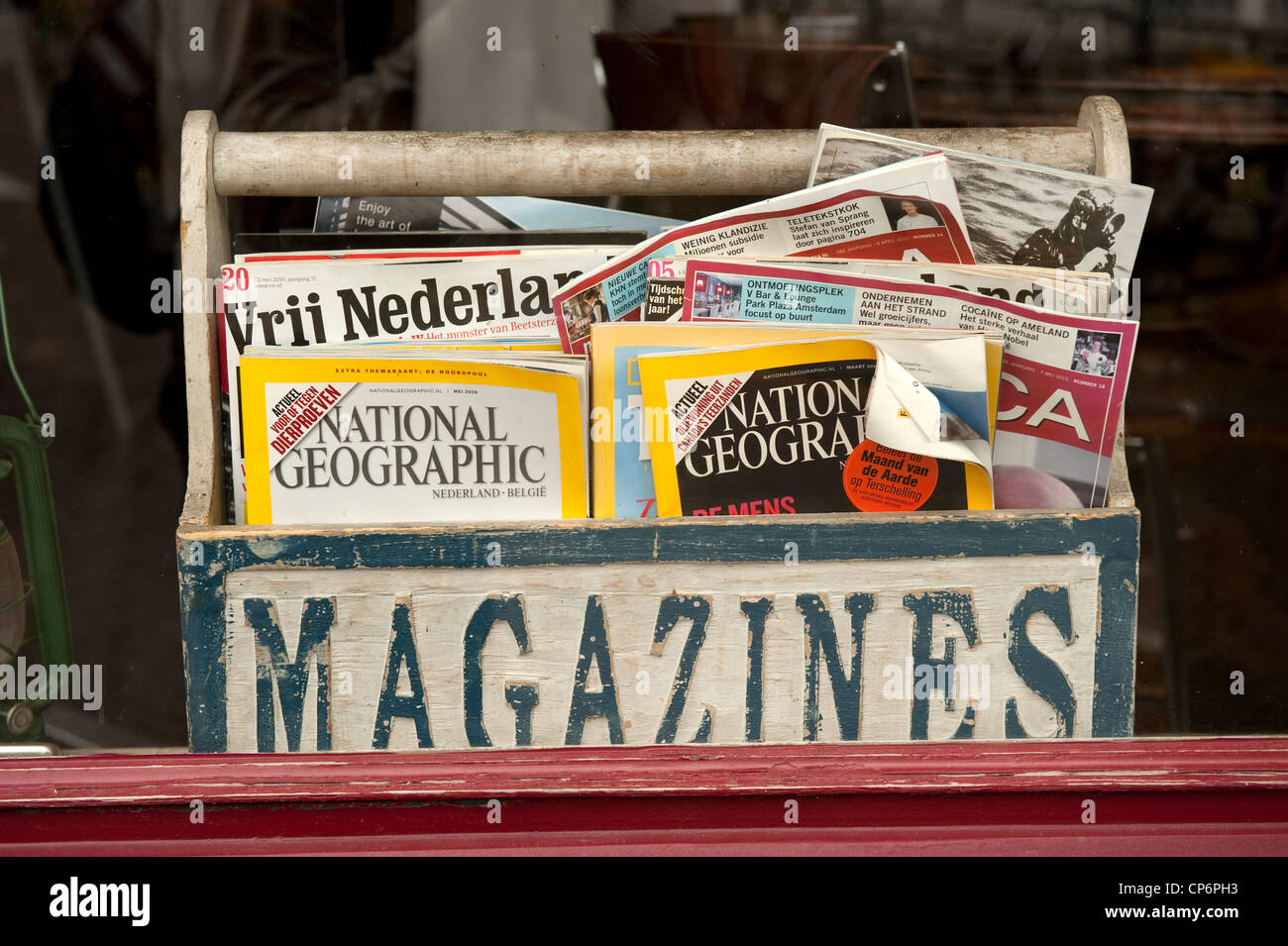 Niederländische alte Magazine Rack Delft Niederlande Holland Europa EU Stockfoto