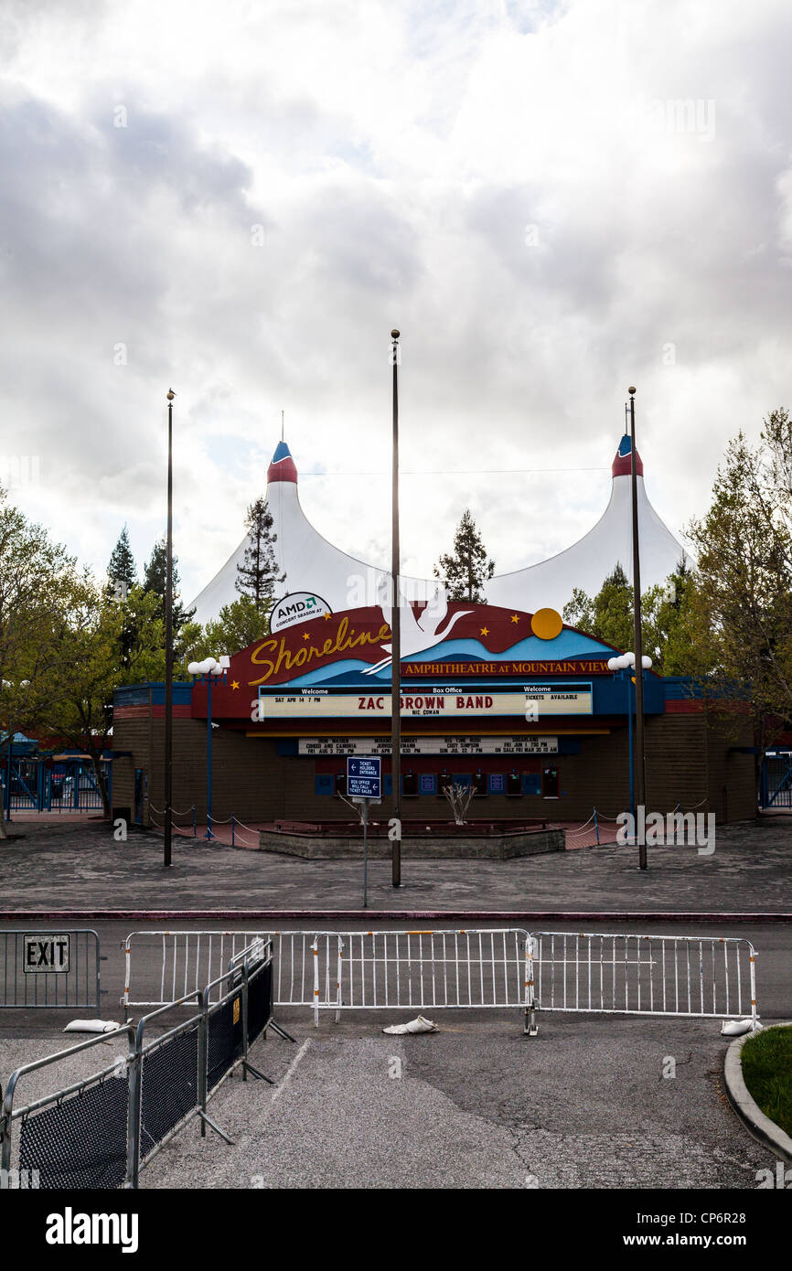 Shoreline Amphitheater in Mountain View, Kalifornien Stockfoto
