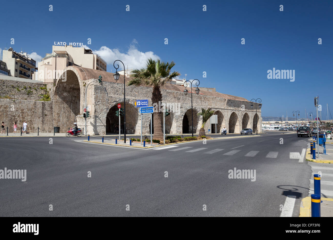 Hafen von Heraklion, Kreta, Griechenland Stockfoto