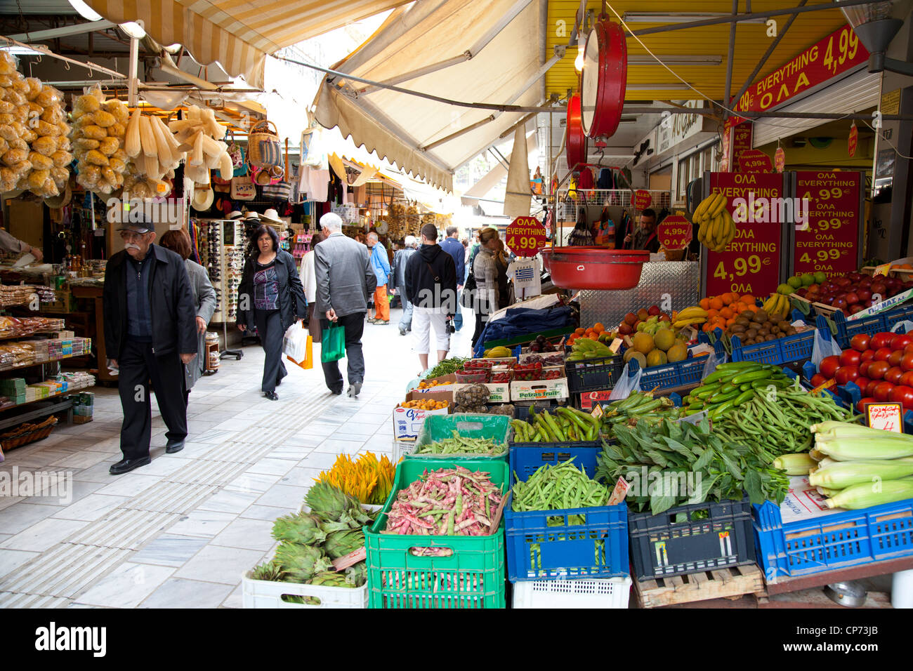 Markt von Heraklion, Kreta, Griechenland Stockfoto