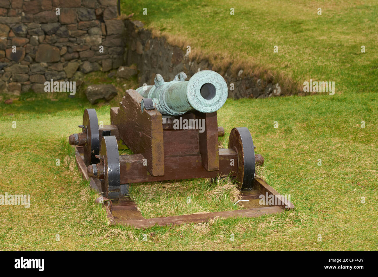 Alte Kanone auf Festung Stockfoto