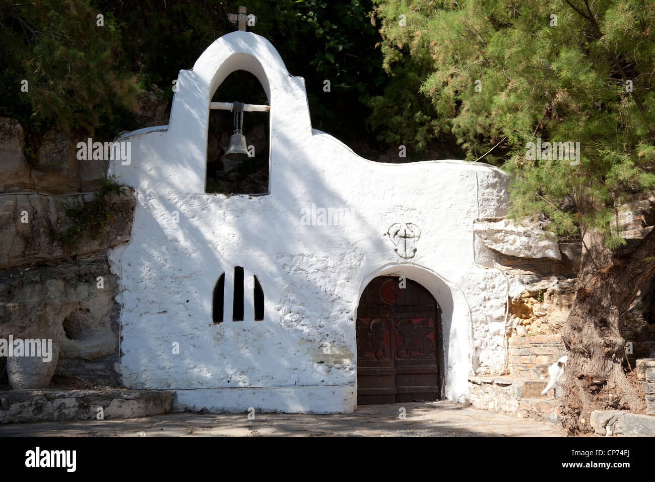 Kleine Kirche am See Überlieferung, Agios Nikolaos, Kreta, Griechenland Stockfoto