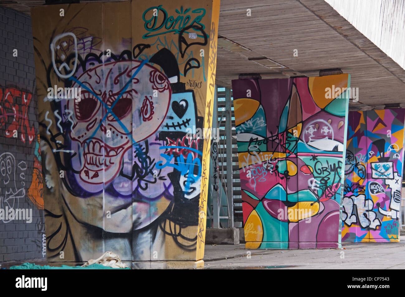 Kunstwerk In Eine Unterfuhrung In Zentralen Bristol Uk Einer