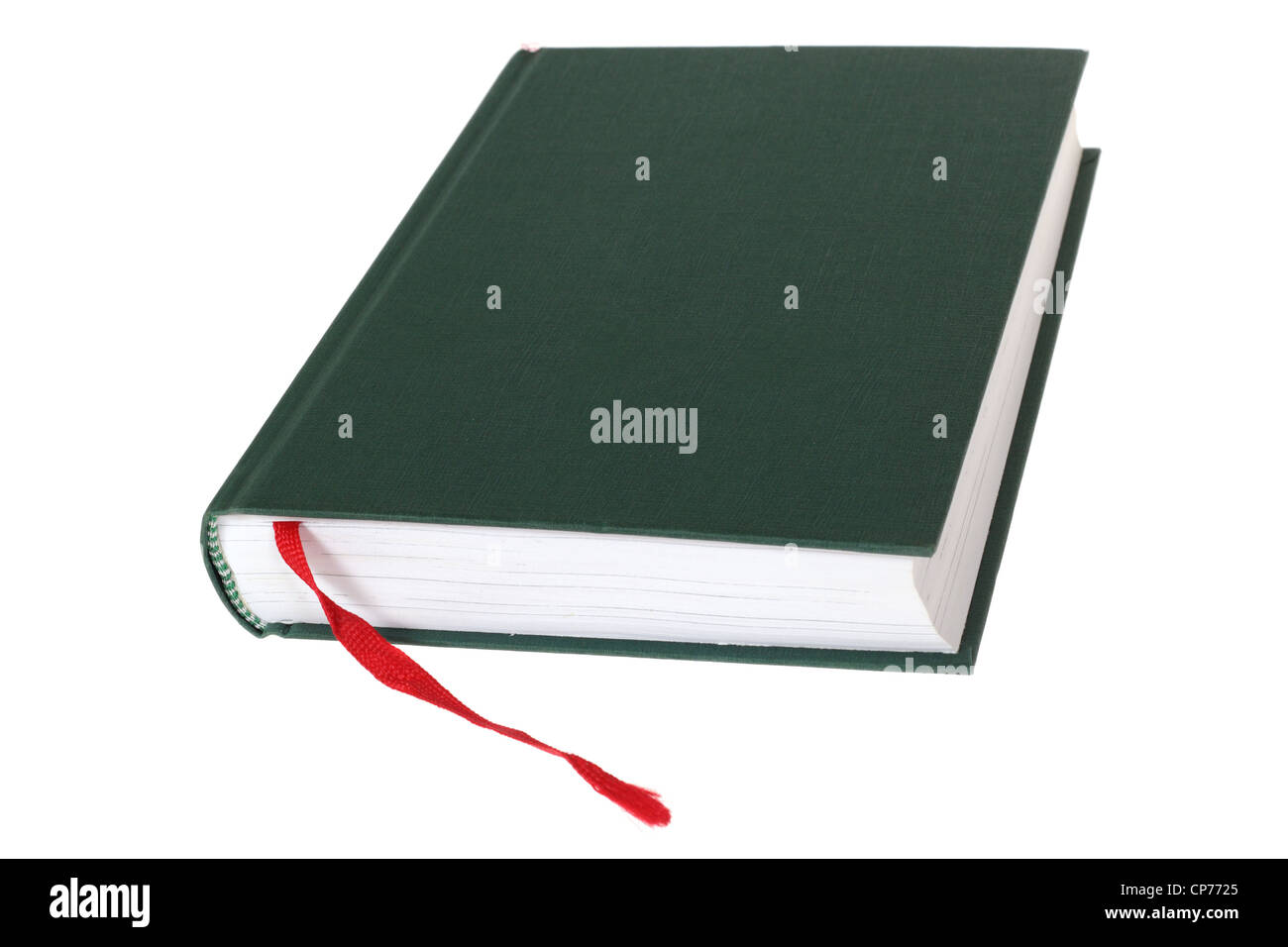 grünes Buch, Foto auf dem weißen Hintergrund Stockfoto