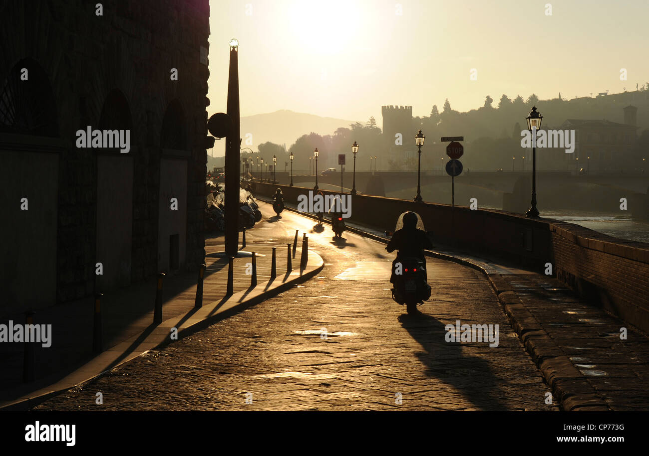 Motorräder-Florenz, Italien Stockfoto