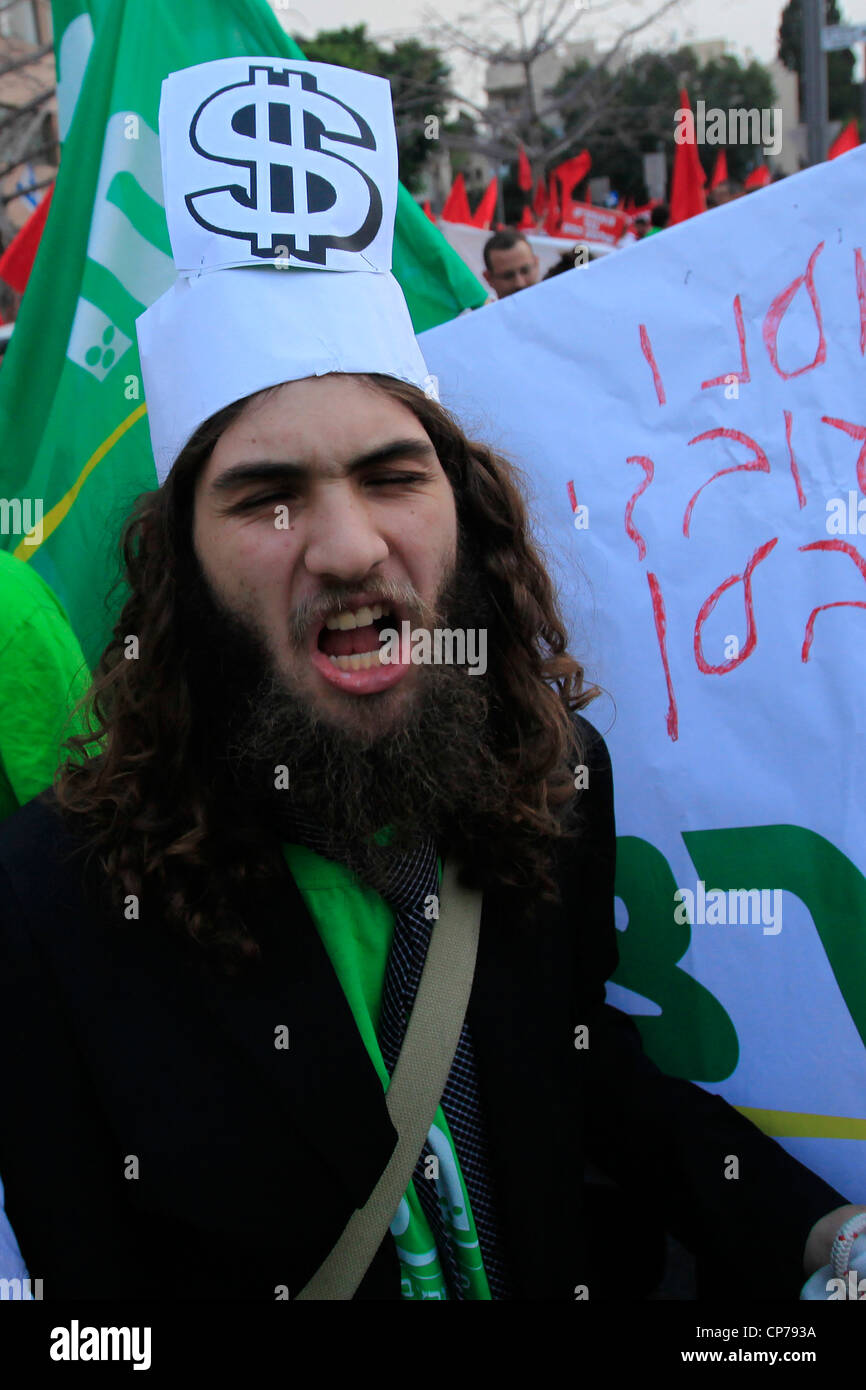 Mai-Demonstration anlässlich der internationalen Tag in Tel Aviv Israel Stockfoto