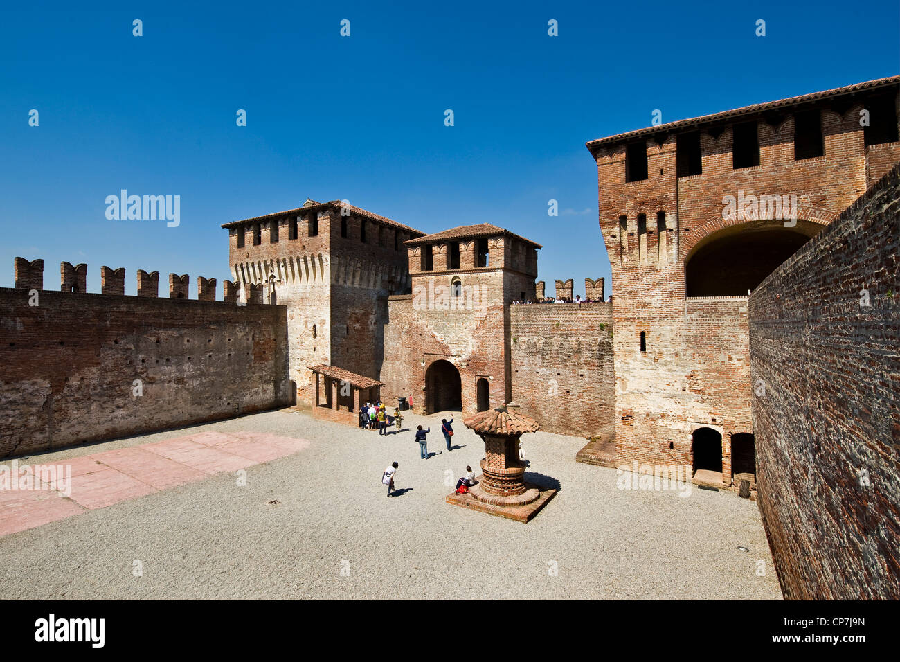 Italien, Lombardei, Soncino, Castello Sforzesco Stockfoto