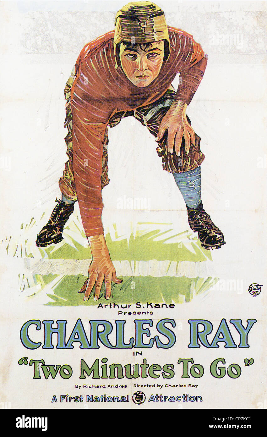 ZWEI Minuten, um GO Plakat für 1921 First National film mit Charles Ray, die auch Regie Stockfoto