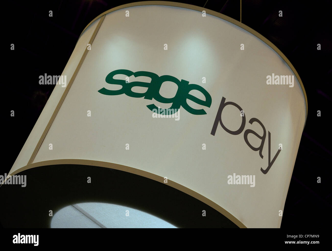 Sage Pay-Logo auf der Internet World e-Commerce, London anzeigen Stockfoto