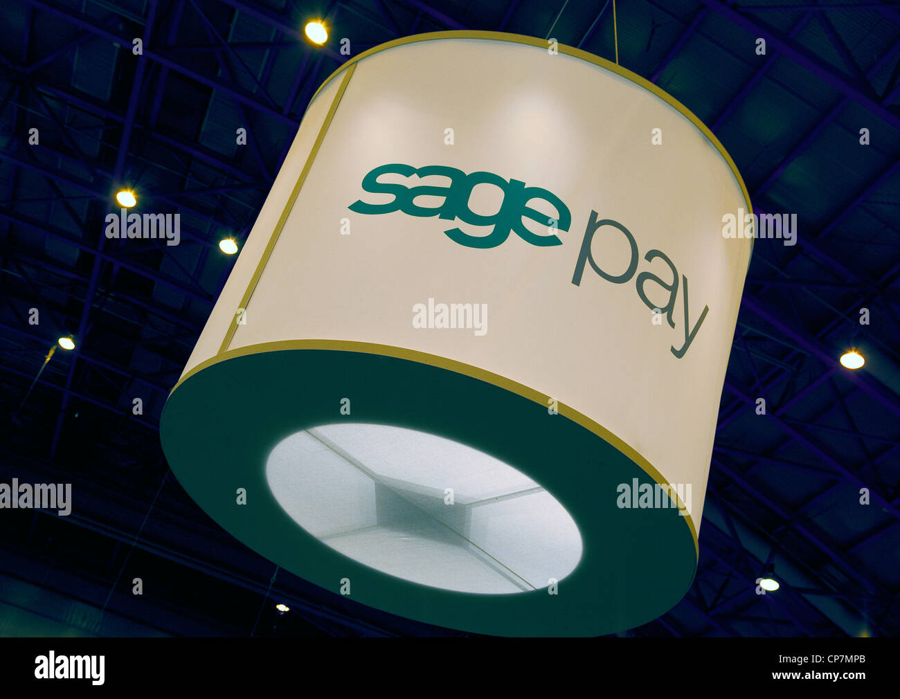 Sage Pay-Logo auf der Internet World e-Commerce, London anzeigen Stockfoto
