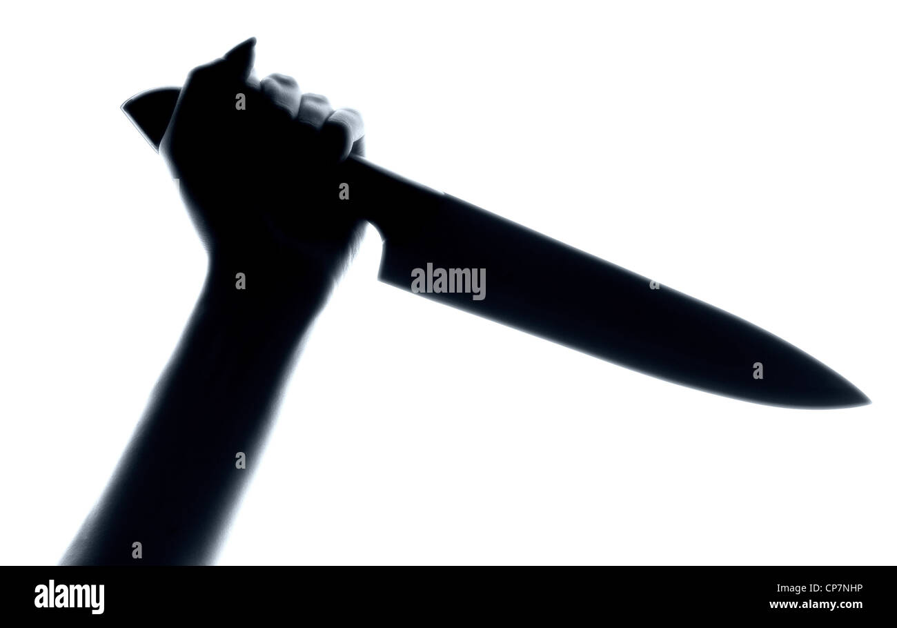 Hand mit Küche-Spachtel Stockfoto