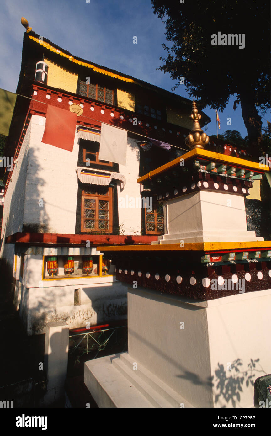 Indien; Himachal Pradesh, Dharamsala, McLeod Ganj, Dip Tse Chok Ling Gompa, Stockfoto