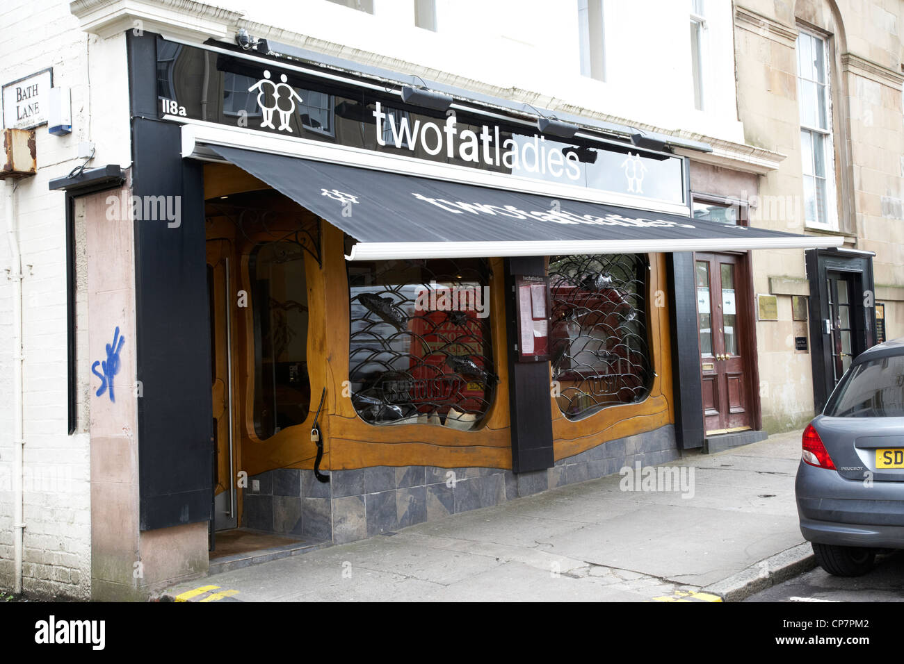 zwei Dicke Damen Restaurant Glasgow Schottland, Vereinigtes Königreich Stockfoto