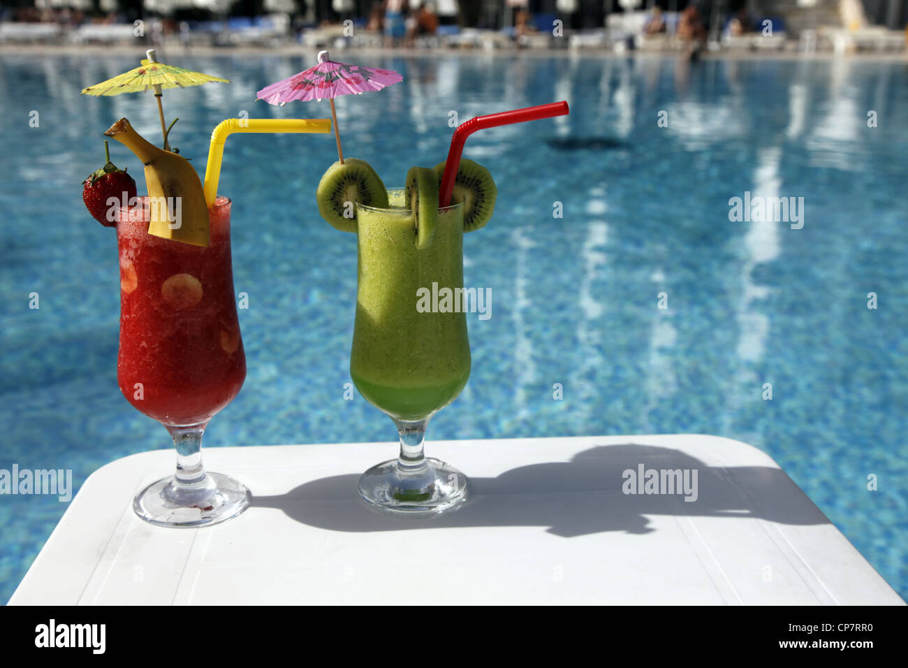 Erdbeere & KIWI Fruchtsaft Trinken SIDE Türkei 15. April 2012 Stockfoto