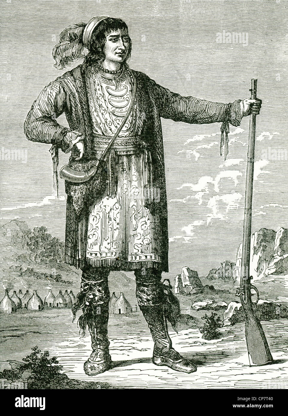 Osceola (1804 – 1838), auch bekannt als Billy Powell war, wurde einer der Führer der Seminolen in Florida. Stockfoto