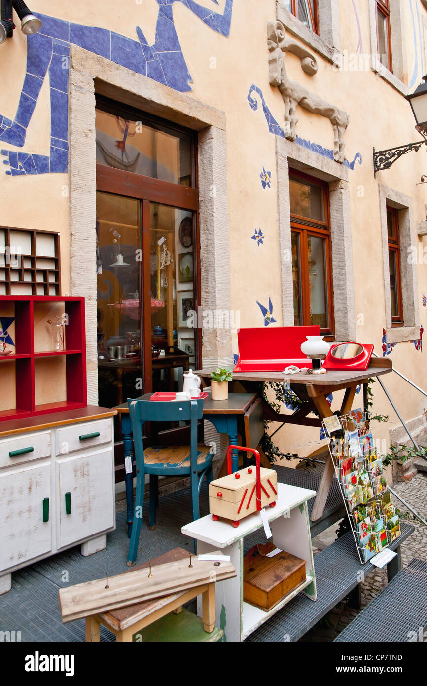 Shop in der Kunsthofpassage (Kunsthof Passage) - Dresden, Sachsen, Deutschland, Europa Stockfoto