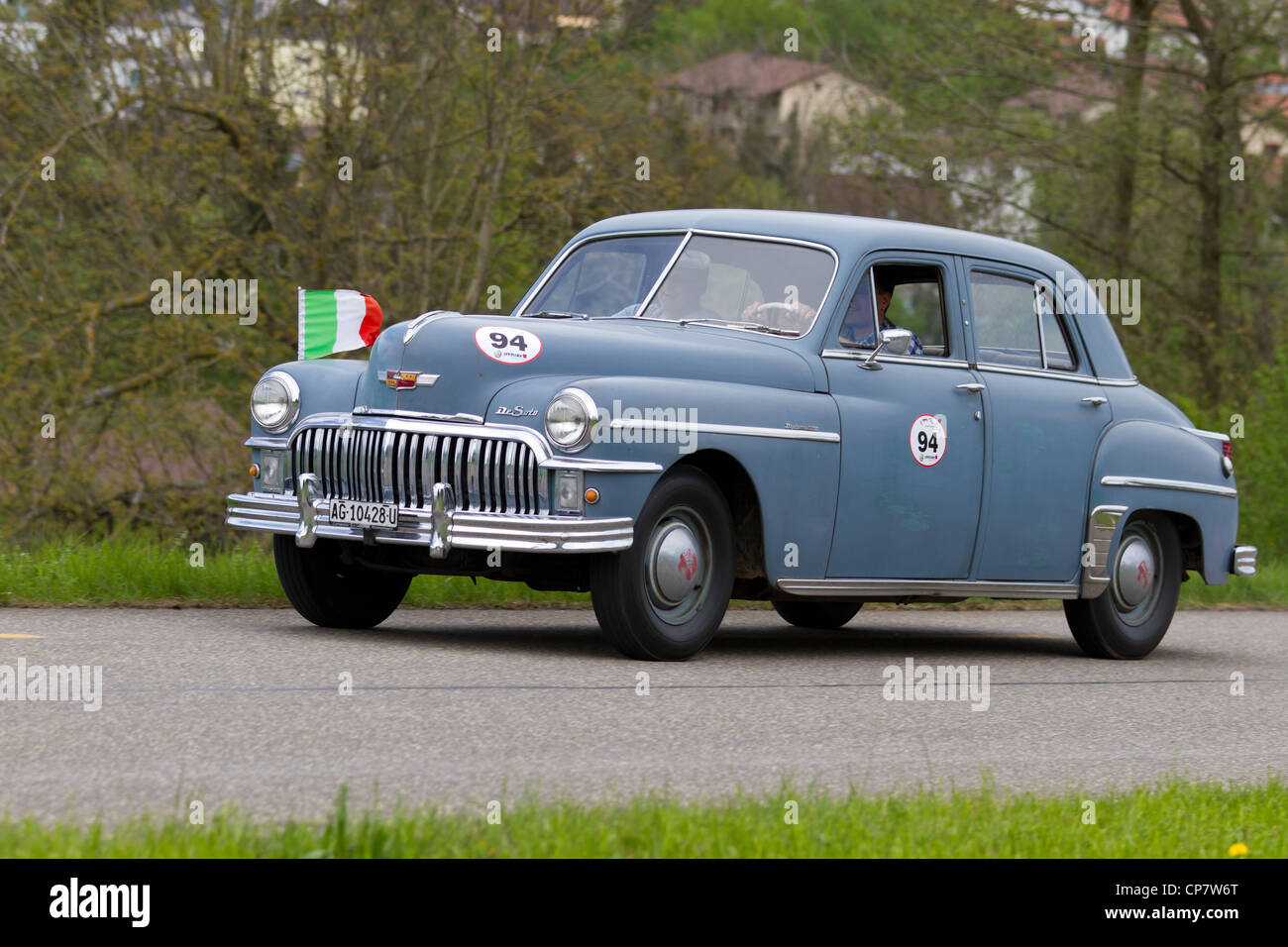 Oldtimer Desoto 1947 beim Grand Prix in Mutschellen, SUI am 29. April 2012. Stockfoto