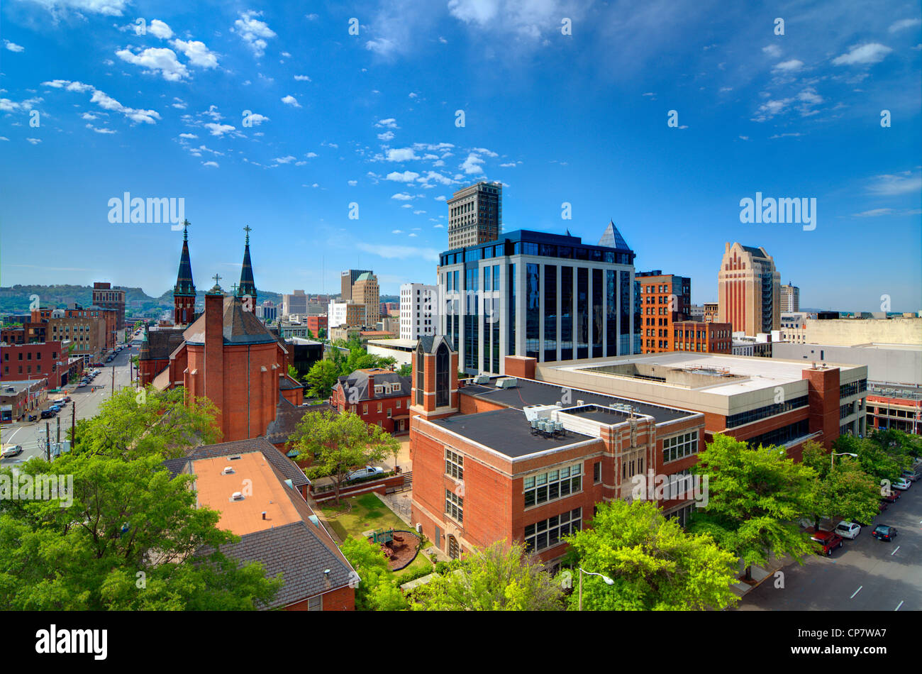 Metropolitan Skyline der Innenstadt von Birmingham, Alabama, USA. Stockfoto