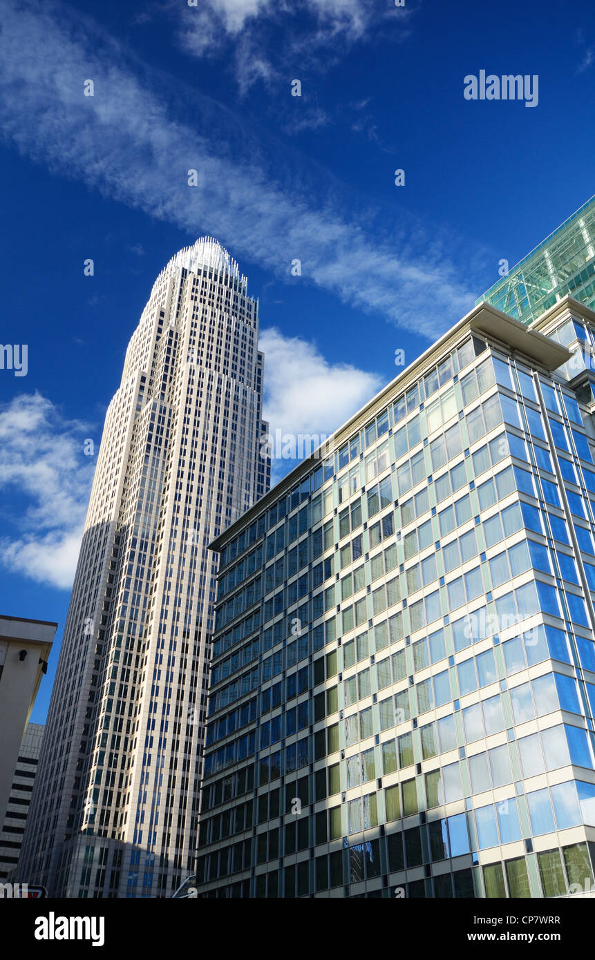 Stadtbild von Uptown Charlotte, North Carolina Stockfoto