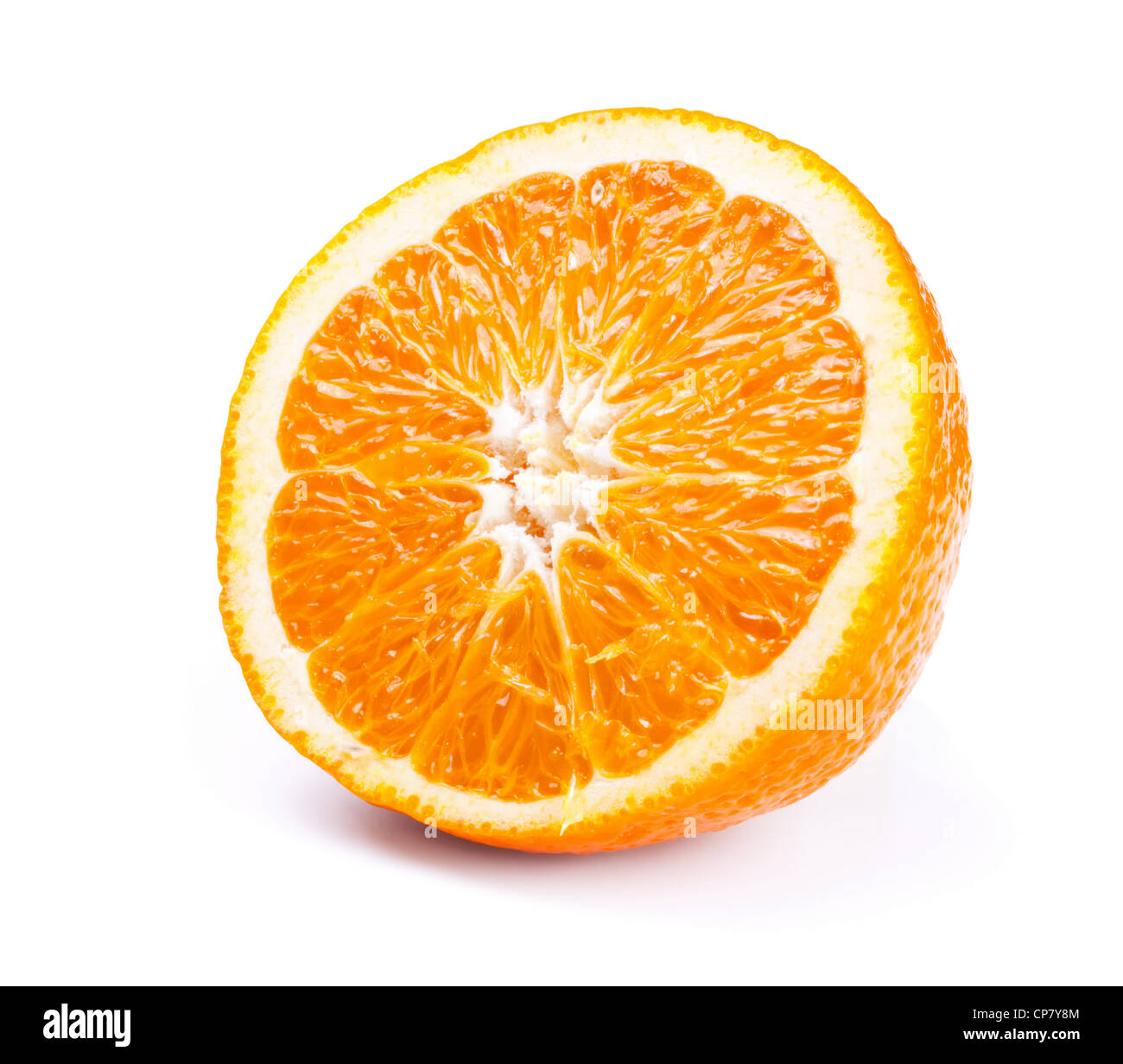 Frische orange auf weißem Hintergrund Stockfoto