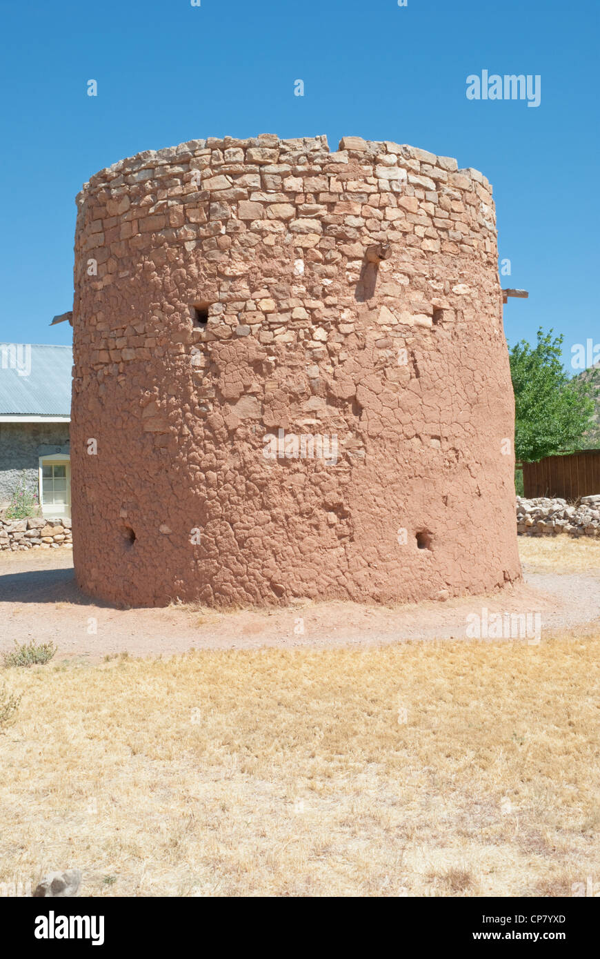 Torreon in Lincoln, erbaut in den 1850er Jahren diente zum Schutz gegen die Apachen. Stockfoto