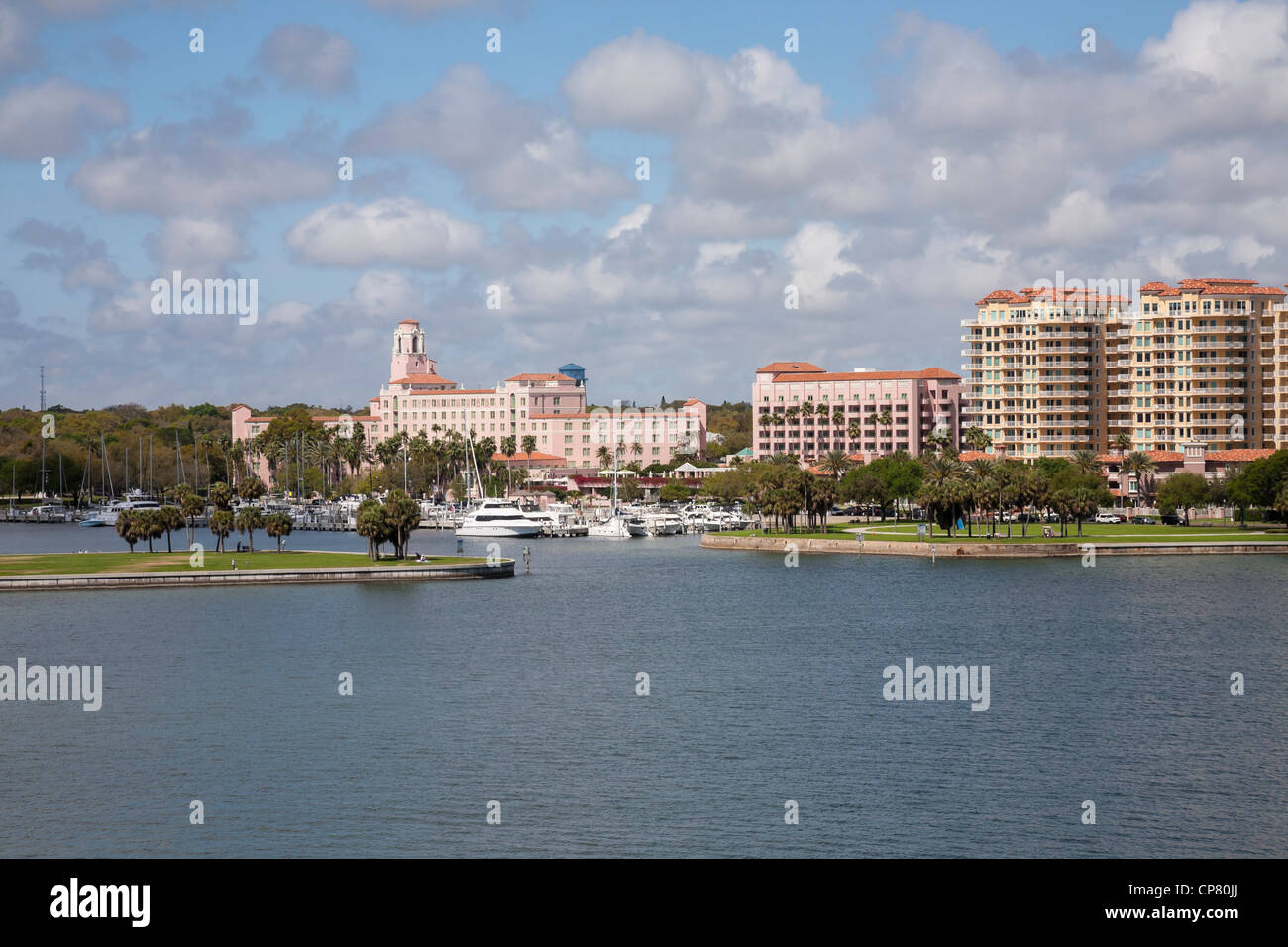 Yacht Nordbecken und Vinoy Resort Hotel, St. Petersburg, Florida, USA Stockfoto