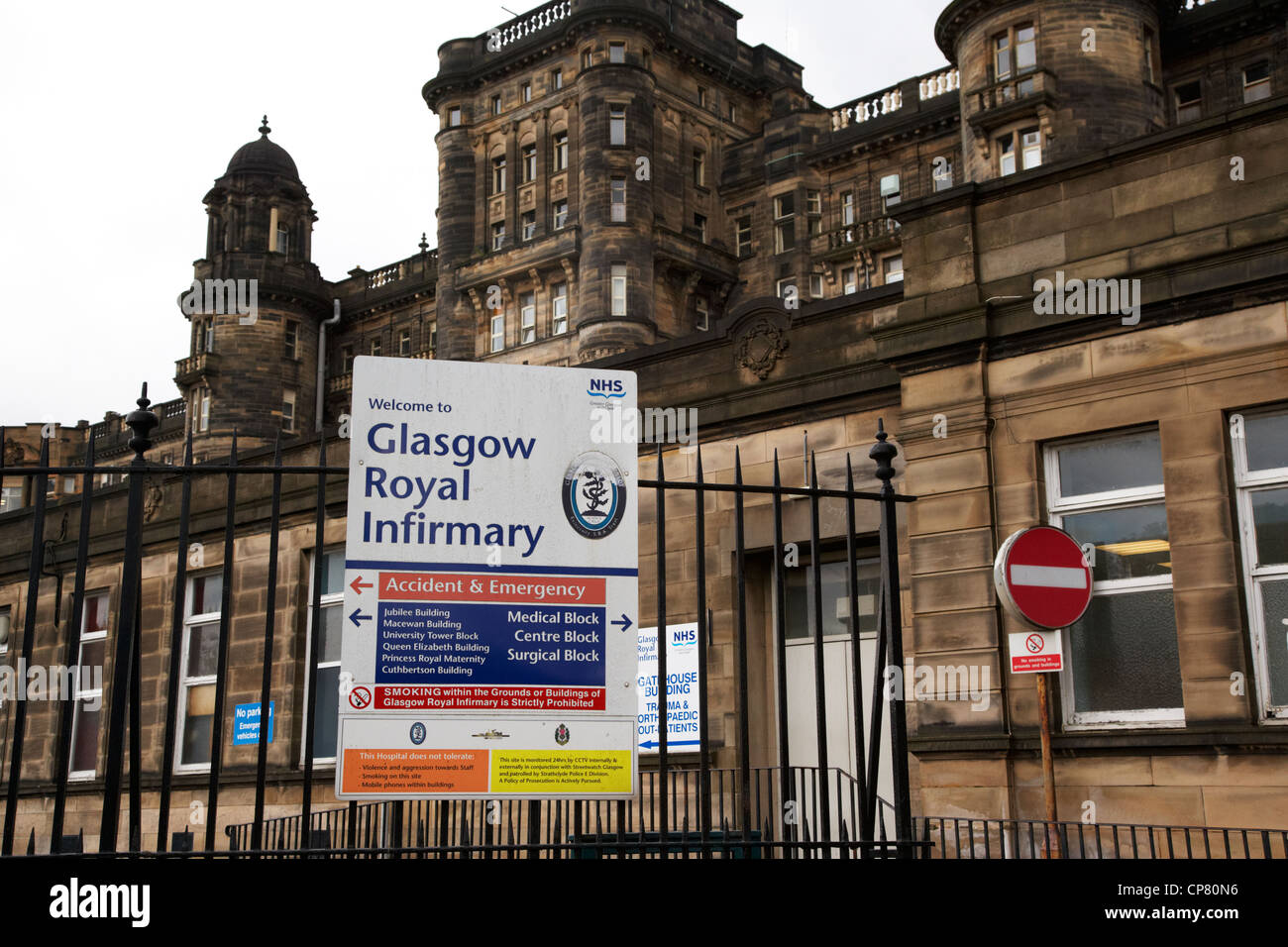Lehrkrankenhaus der Glasgow Royal Infirmary NHS Scotland UK Stockfoto